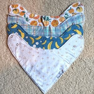 Bundle of 4 - Copper Pearl Bandana Bibs